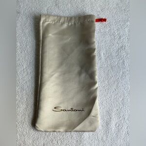 Santoni Beige dust Bag with Red Accent